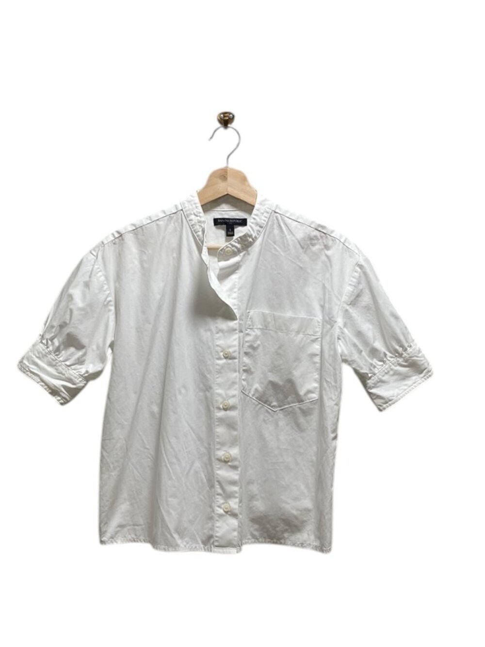 Banana Republic Button Down Shirt White Size S Minimalist Preppy Old Money Cute - Picture 2 of 16